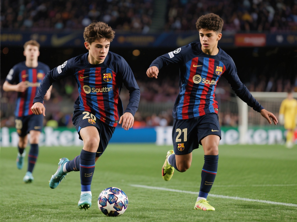 除了顶级球星的发挥，巴萨阵容中的年轻力量